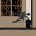 Modern entrance partition 3d model