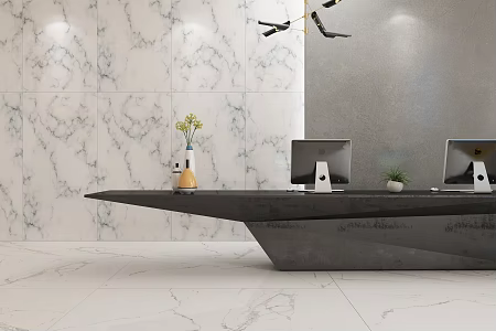 Front Desk Lobby Reception Hall 3d model