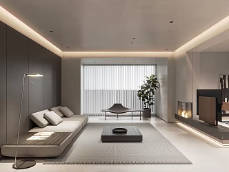 modern living room 3d model