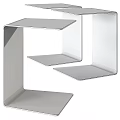 Sturdy Modern Black Metal Shelving Unit With Tiered Horizontal Platforms