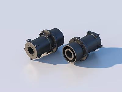 High Quality Hardware Tools Black Cylindrical Mechanical Components for Industrial Use 3d model