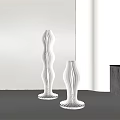 Modern White Floor Lamps with Wave Design and Pleated Material for Interior Decor