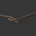 Handmade Braided Rope Hook With Long Rod And Flower Knot Decoration For Household Daily Use