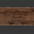 Wooden Storage Box For Fragile Items With Handle And Metal Clasps