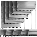 Various Neutral Toned Curtains With Decorative Pom Poms For Modern Home Decor