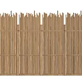 Wooden Fence With Vertical Slats And Panel Design For Outdoor Decoration