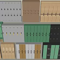 Various Colored Modern Lockers With Different Designs And Storage Compartments For Organizing