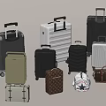 Colorful Luggage Collection With Suitcases Travel Bags And Different Style Designs