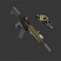 3D Model Assault Rifle With Tactical Scope Magazine And Design Details