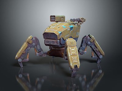 Robot Spider Robot Mecha Spider Science Fiction Spider 3d model