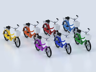 Cartoon Bicycle 3d model