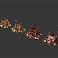 Siege Weapon Siege Vehicle Siege Tower Mobile Tower Mobile Tower Siege Tower Weapon Ancient Weapon 3d model