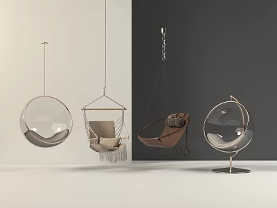 Modern Hanging Chair Light Luxury Acrylic Hanging Chair 3d model