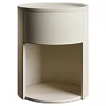 Modern Bedroom Nightstand Design With Sleek Marble Top And Open Storage Shelf