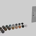 Modern Steel Swing Door With Mesh Panel Gray Finish And Secure Lock Design