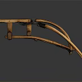 Antique Wooden Device With Curved Handles And Metal Connecting Parts