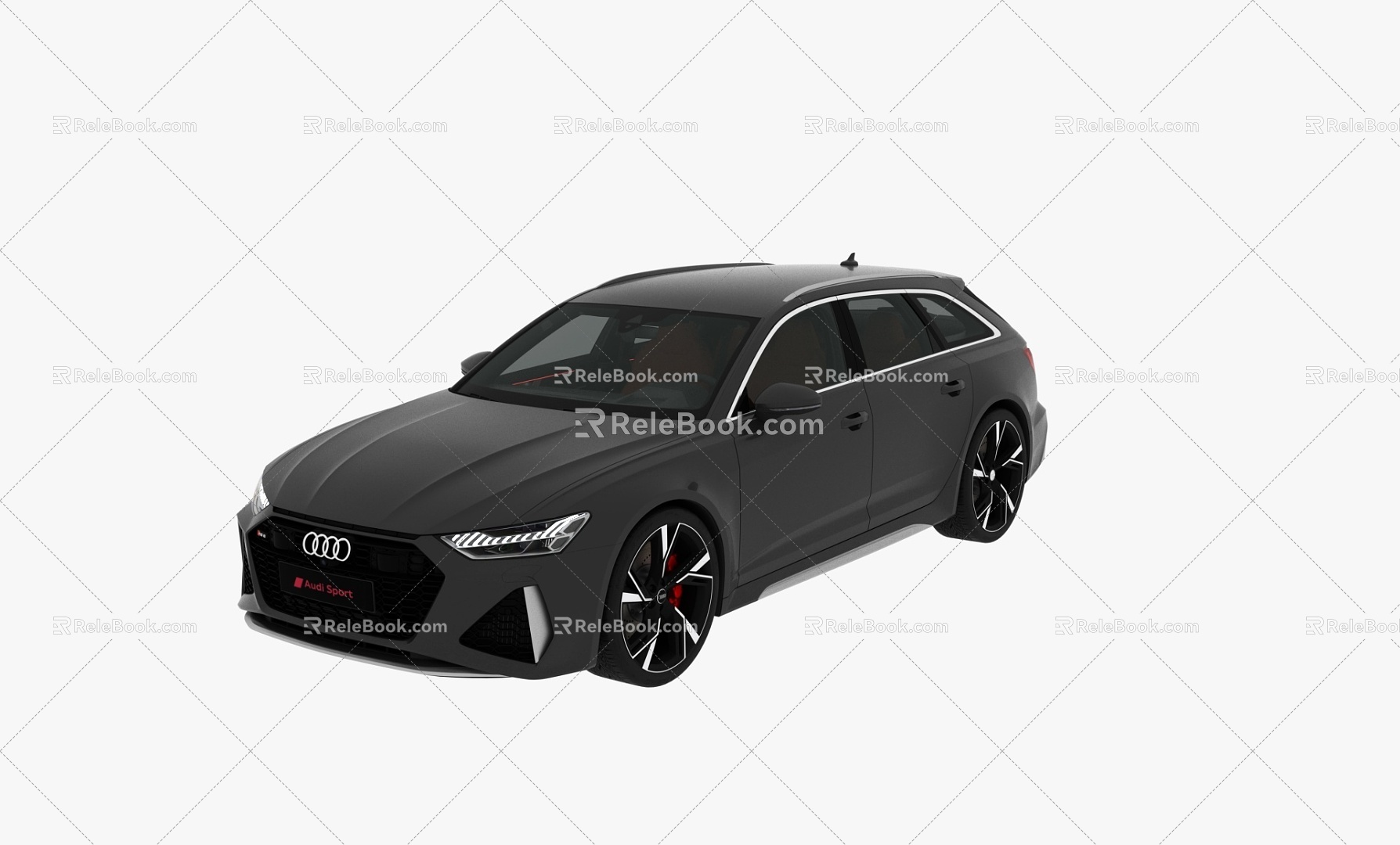 Audi Audi RS6 Avant 2020 Audi car has interior on four sides 3d model