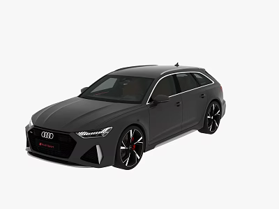 Black Audi Avant Sports Car With Modern Sleek Exterior Design Features 3d model
