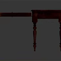 Dark Red Wooden Tables Featuring Drawers Metal Handles And Open Drawer Design