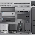 Modern Household Appliances Display Including Air Conditioners Refrigerators and Small Devices