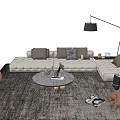 Modern Sofa Coffee Table Combination Simple Sofa Coffee Table Combination 3d model