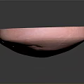 Intricate Pink Red Marbled Sculpture Bowl With Artistic Leaf Patterns