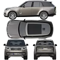 Silver Range Rover Front And Rear View