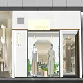 Xinyun Modern Milk Tea Shop Exterior With Glass Door Green Plants And Window