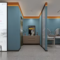 Elegant Modern Wedding Dress Shop Interior With Hanging Bridal Gowns And Display Racks