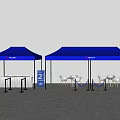Modern recruitment area recruitment point recruitment booth recruitment rack tent canopy awning booth exhibition point interview point interview area advertising rack 3d model