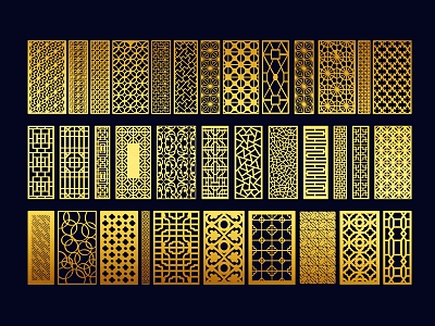 Flower window pane window grille carving Chinese pattern Chinese style pattern lattice screen hollow window grille auspicious pattern carved pattern grille partition carving model