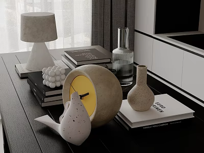 Modern Inflatable Bird Shaped Decorative Ornament For Living Room Tabletop Display With Home Accessories 3d model