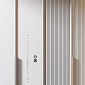 Modern Minimalist Furniture Composition With Vertical Striped Panels And Neutral Colors