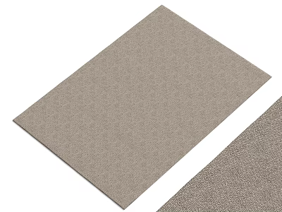 Square Beige Woven Rug With Simple Texture For Living Room Decor 3d model