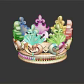 Exquisite Golden Crown Jewelry With Intricate Ornate Design And Shiny Details