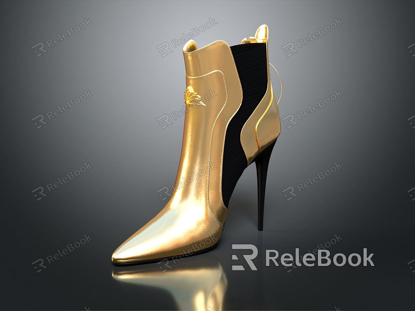 Modern High Heels Stiletto Shoes Stiletto Heels Thick Heel Shoes Thick Heel High Heel Leather Shoes model