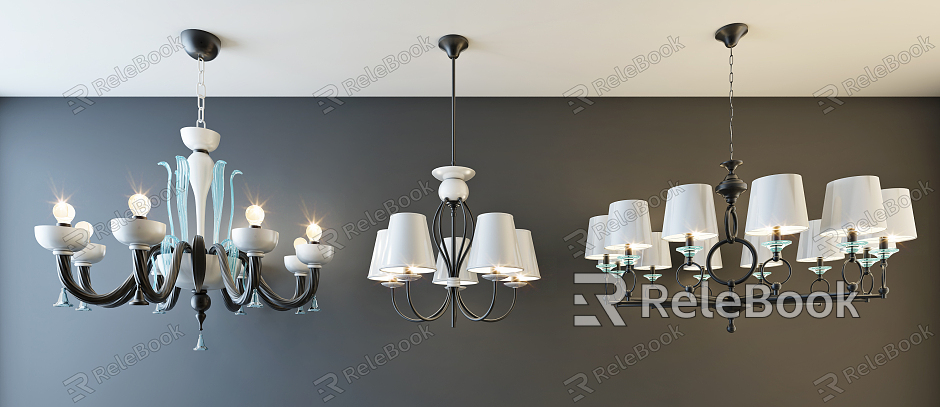 Simple European chandelier fashion simple metal chandelier combination model