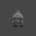 Industrial Sci Fi Style Mechanical Device With Metallic Structure Complex Components And Yellow Top 3d model
