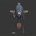 Futuristic Smart Machine With Spherical Body And Mechanical Arms On Textured Circular Base