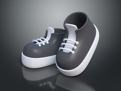 Modern Children's Shoes Cartoon Shoes Baby Shoes Baby Shoes Cartoon Items 3d model