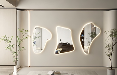 modern mirror floor mirror vanity mirror vertical mirror decorative mirror art mirror shaped mirror luminous mirror 3d model