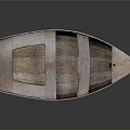 Traditional Handcrafted Wooden Boat With Planks And Seat Area For Water Transport