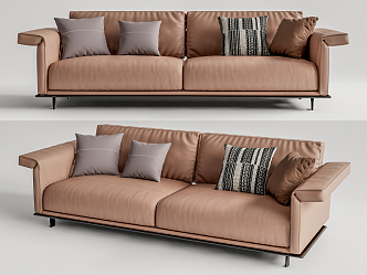 Modern double sofa 3d model