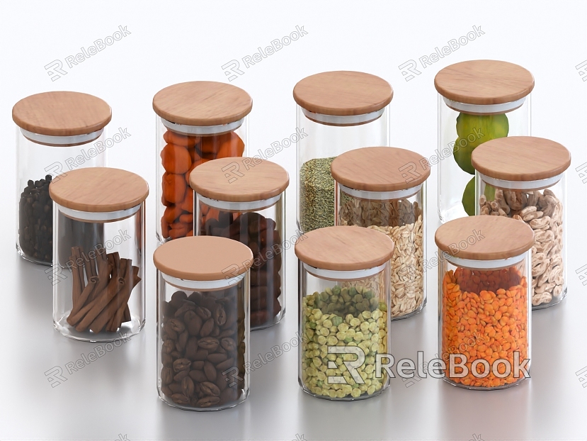 Spice Bottle Spice Tank Kitchen Supplies Glass Bottle Sugar Pepper Powder Octagon Powder Spice for Daily Use model