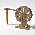 Traditional Wooden Agricultural Water Wheel Irrigation Equipment with Rustic Structure