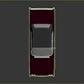 Vintage Red Classic Car With Black Roof Chrome Details And White Wheels