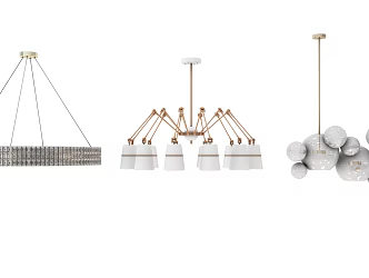 Light Luxury Chandelier 3d model