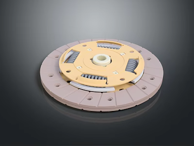 Car Clutch Disc Component By Valeo With Spring Mechanism And Metal Plate 3d model