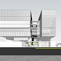 Modern Detached Villa Exterior With Glass Facade And Geometric Design Elements