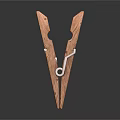 Wooden Household Clothespin With Metal Spring For Drying Clothes And Home Use